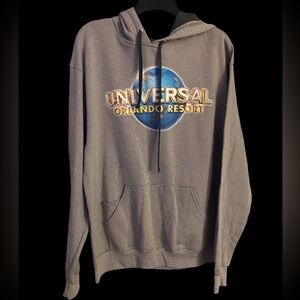 UNIVERSAL STUDIOS GRAY HOODIE L EUC